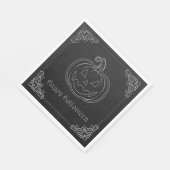 シルバー・ジャック・オランタン・ハロウィーン スタンダードランチョンナプキン (角)