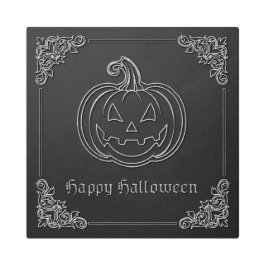 シルバー・ジャック・オランタン・ハロウィーン メタルプリント