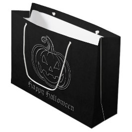 シルバー・ジャック・オランタン・ハロウィーン ラージペーパーバッグ