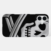 シルバー・ジョリーロジャー iPhoneケース (裏面横)