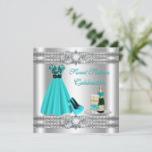 シルバー スウィート シックスティーン ドレス ご招待 招待状 (スタンド正面)