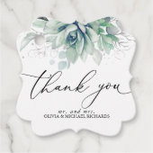 シルバー・スキュラントグリーンウェディング御礼 フェイバータグ (正面)