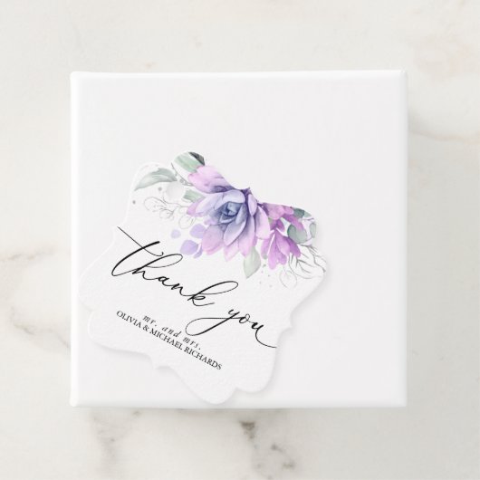 シルバー・スキュラントグリーンウェディング御礼 フェイバータグ (インサイチュ)