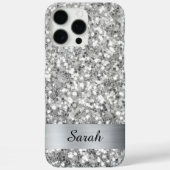 シルバー スクエア ギター シャイマー ストライプ フォイル Case-Mate iPhoneケース (裏面)