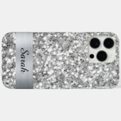 シルバー スクエア ギター シャイマー ストライプ フォイル Case-Mate iPhoneケース (裏面 (横))