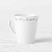 シルバー・スクロールワーク・ラテマグ カフェラテマグ (左アングル)
