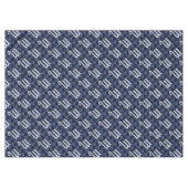 シルバー スコーピオ 星座 シンボル ネイビー カーボン ファイバー テーブルクロス (正面(横))