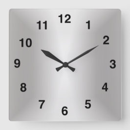 シルバー スタイリッシュ 🕰️ 25周年特別記念モデル スクエア壁時計