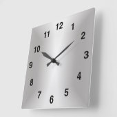 シルバー スタイリッシュ 🕰️ 25周年特別記念モデル スクエア壁時計 (傾斜)