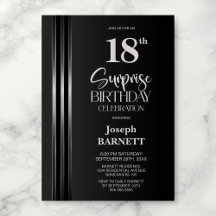 シルバー ストライプ ブラック グレー 18歳のサプライズ誕生日