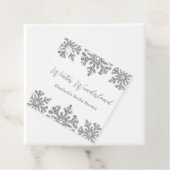 シルバー スノーフレーク ウィンター ブライダル シャワー フェイバータグ (インサイチュ)