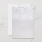 シルバー スノーフレーク ウィンター ホワイト ウェディング レセプション 招待状 (裏面)