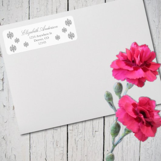 シルバー スノーフレーク ウィンター 返送先住所 ラベル