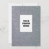 シルバー・スパルクル・ディナー・パープル卒業 招待状 (裏面)