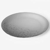 シルバー スパークリー グリッター スイート16 バースデーパーティー ペーパープレート (アングル)