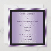 シルバー スワールズ & ダイヤモンド 50周年 バースデーパーティー 招待状 (裏面)