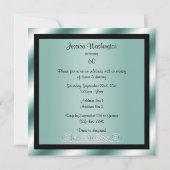 シルバー スワールズ & ダイヤモンド 60歳 バースデーパーティー 招待状 (裏面)