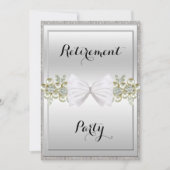 シルバー・セクイン、フローラ・ジェム&ボウ・リタイア 招待状 (正面)
