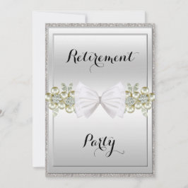 シルバー・セクイン、フローラ・ジェム&ボウ・リタイア 招待状