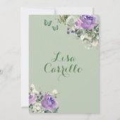 シルバー・セージ・パープル・ライラック・プリンセス・キンセアニエラ 招待状 (裏面)