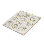 シルバー、セージ、金ゴールド、クリームフローラシームレス澄ん タイル (側面)