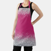 シルバー&ソルベットピンクグラムグリッター&エプロン賛美エプロン エプロン (インサイチュ)