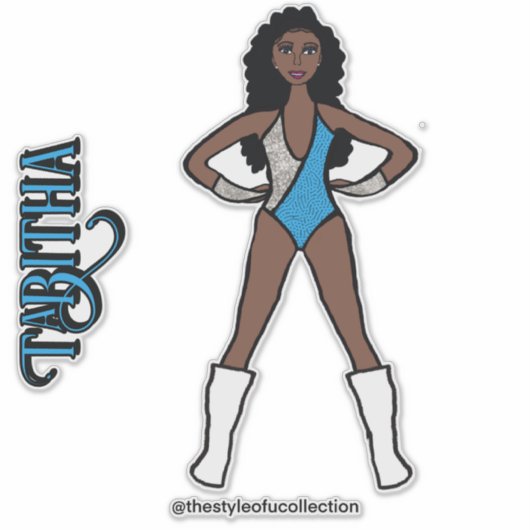 シルバー&ターコイズダンサー#1 シール (正面)