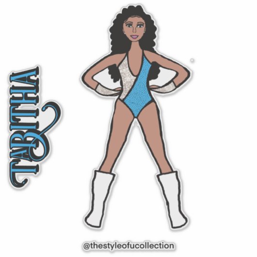 シルバー&ターコイズダンサー#2 シール (正面)