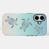 シルバー タートル ビーチスタイル ターコイズ コースト Case-Mate iPhoneケース (裏面 (横))