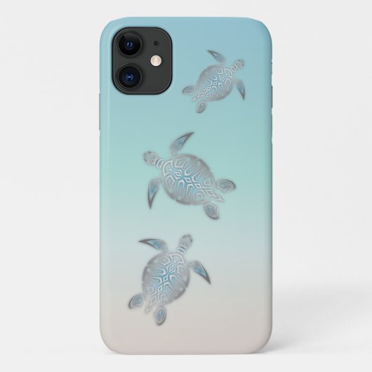 シルバー タートル ビーチスタイル ターコイズ コースト Case-Mate iPhoneケース (裏面)