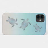 シルバー タートル ビーチスタイル ターコイズ コースト Case-Mate iPhoneケース (裏面(横))