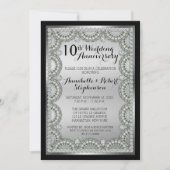 シルバー&ダイヤモンド10周年ウエディングパーティー 招待状 (正面)
