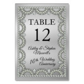 シルバー・ダイヤモンド10周年ウェディングパーティー テーブルナンバー (裏面)
