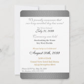 シルバー・ダマスク氏とミスター・ゲイ・ウェディング・レセプション 招待状 (裏面)