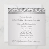 シルバー・ダマスク シルバー 25周年パーティー 招待状 (裏面)