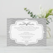 シルバー チェvron 結婚式 招待状 (スタンド正面)