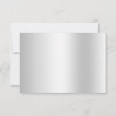 シルバー デコレーション ウェディング メニュー RSVP (裏面)