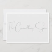 シルバー |デジタモダンルエレガントミニマル・ダウンロード 招待状 (正面)