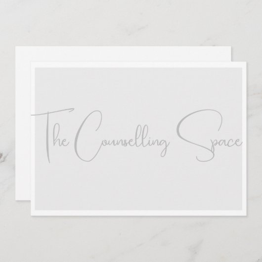 シルバー |デジタモダンルエレガントミニマル・ダウンロード 招待状 (正面/裏面)