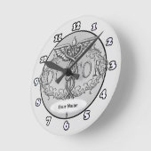 シルバー・ドクター ラウンド壁時計 (傾斜)