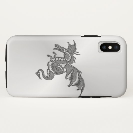 シルバー・ドラゴン Case-Mate iPhoneケース (裏面(横))