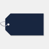 シルバー&ネイビーエレガントスクリプト応援イベントパーティー ギフトタグ (裏面横)