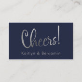 シルバー&ネイビーカジュアルドリンクチケット挿入カード エンクロージャーカード (裏面)