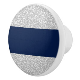 シルバー&ネイビーセラミック家具キャビネットノブ セラミックノブ