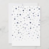 シルバー&ネイビーバルーンモダン大人の誕生日パーティー 招待状 (裏面)