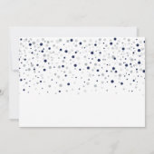 シルバー＆ネイビーバルーン モダン大人誕生日パーティー 招待状 (裏面)