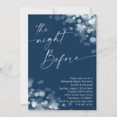 シルバー&ネイビーブルーリハーサルディナー 招待状 (正面)