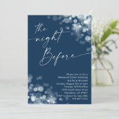 シルバー&ネイビーブルーリハーサルディナー 招待状 (スタンド正面)