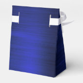 シルバー ネイビーブルー グリッター スパークル モノグラム ネーム フェイバーボックス (裏面サイド)