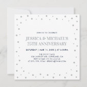 シルバー＆ネイビー | 25周年サプライズ結婚記念日 招待状 (裏面)